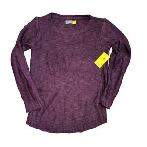 Rumi + Ryder Eggplant Purple Girl's Large 12 - 14 Sweater Long Sleeve Pullover